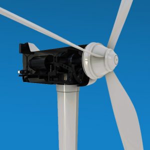 Wind Turbine Engine Inside view, inspection image